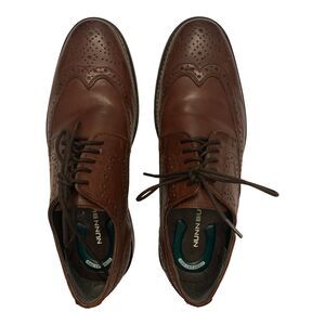 Men's Nunn Bush Nelson Wingtip Oxford Dress Shoes – Cognac Leather | Sz 9 M